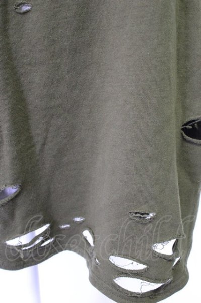 画像4: FUGA / オパールダメージプルパーカー 44 カーキ T-25-12-10-044-FU-to-YM-ZT (4)