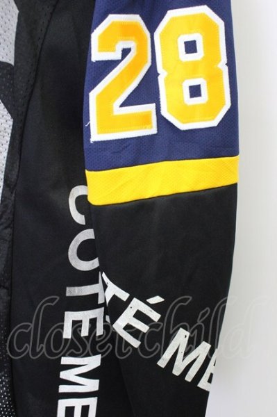 画像3: Cote Mer / ナンバリングメッシュパーカー  ブラックｘマルチ T-25-12-10-047-0-to-YM-ZT (3)