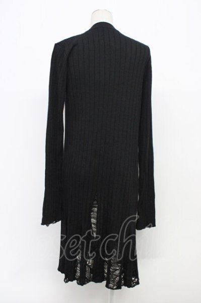 画像2: FUGA / EVIDENCE ダメージテレコカーディガン 44 ブラック T-25-12-10-049-FU-to-YM-ZT (2)