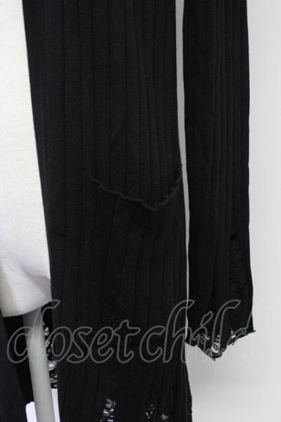 画像3: FUGA / EVIDENCE ダメージテレコカーディガン 44 ブラック T-25-12-10-049-FU-to-YM-ZT (3)