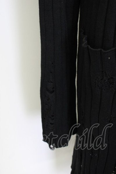 画像5: FUGA / EVIDENCE ダメージテレコカーディガン 44 ブラック T-25-12-10-049-FU-to-YM-ZT (5)