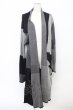 画像1: Black by VANQUISH / 切り替えロングカーディガン L グレーｘブラック T-25-12-10-050-Bl-to-YM-ZT (1)