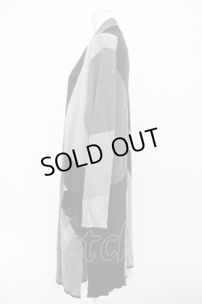 画像3: Black by VANQUISH / 切り替えロングカーディガン L グレーｘブラック T-25-12-10-050-Bl-to-YM-ZT062 (3)