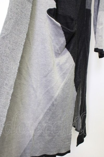 画像4: Black by VANQUISH / 切り替えロングカーディガン L グレーｘブラック T-25-12-10-050-Bl-to-YM-ZT (4)