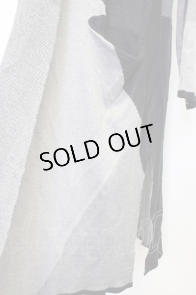 画像4: Black by VANQUISH / 切り替えロングカーディガン L グレーｘブラック T-25-12-10-050-Bl-to-YM-ZT062 (4)