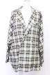 画像1: NO ID. / ドルマンスリーブダブルブレストジャケット ONE チェック T-25-12-10-051-NO-ja-YM-ZT (1)