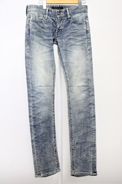 画像1: Black by VANQUISH / ウォッシュ加工ニードルスキニーデニムパンツ 28 インディゴ T-25-12-10-057-Bl-pa-YM-ZT (1)