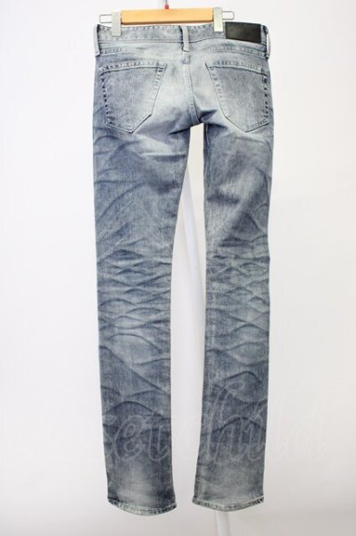 画像2: Black by VANQUISH / ウォッシュ加工ニードルスキニーデニムパンツ 28 インディゴ T-25-12-10-057-Bl-pa-YM-ZT (2)