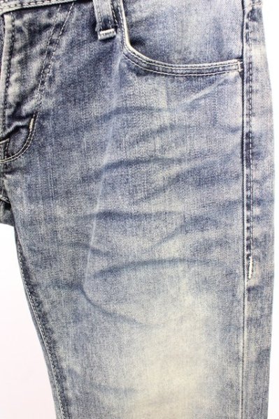 画像4: Black by VANQUISH / ウォッシュ加工ニードルスキニーデニムパンツ 28 インディゴ T-25-12-10-057-Bl-pa-YM-ZT (4)