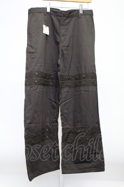 画像1: ZARA / ハトメ装飾ワイドパンツ EU 46 ダークブラウン T-25-12-10-060-ZA-pa-YM-ZT (1)