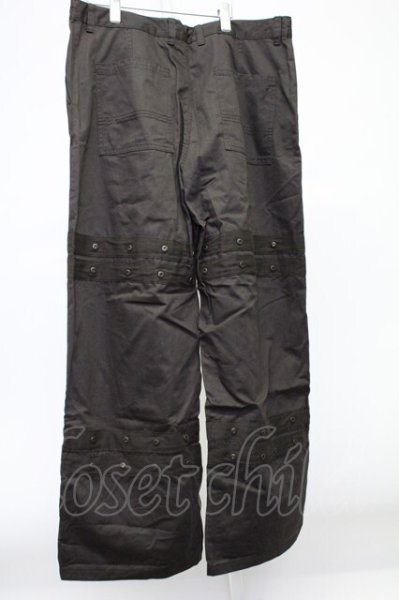 画像2: ZARA / ハトメ装飾ワイドパンツ EU 46 ダークブラウン T-25-12-10-060-ZA-pa-YM-ZT (2)