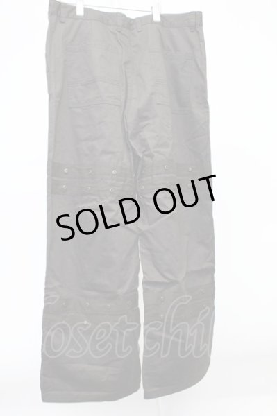 画像2: ZARA / ハトメ装飾ワイドパンツ EU 46 ダークブラウン T-25-12-10-060-ZA-pa-YM-ZT (2)