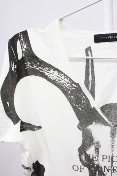 画像3: CIVARIZE / VarietyスカルプリントロングTシャツ 44 ホワイト T-25-12-10-008-CI-ts-YM-ZT (3)