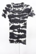 画像1: FUGA / Destructionムラ染めテレコTシャツ 44 ブラックｘホワイト T-25-12-10-009-FU-ts-YM-ZT (1)