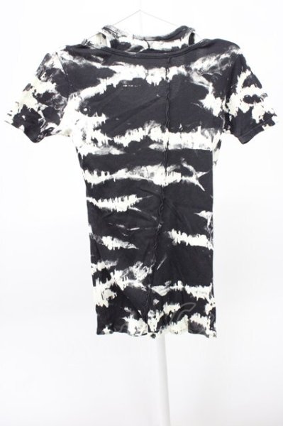 画像2: FUGA / Destructionムラ染めテレコTシャツ 44 ブラックｘホワイト T-25-12-10-009-FU-ts-YM-ZT (2)