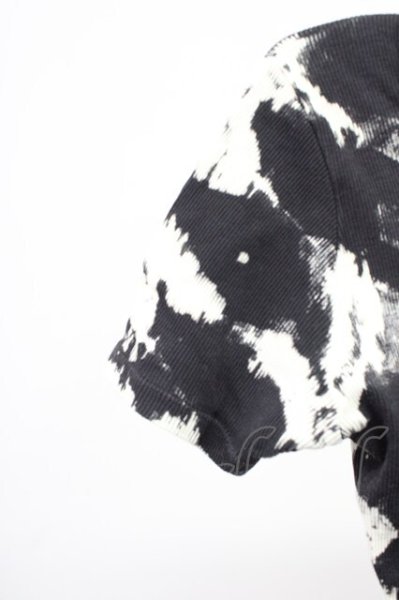 画像4: FUGA / Destructionムラ染めテレコTシャツ 44 ブラックｘホワイト T-25-12-10-009-FU-ts-YM-ZT (4)