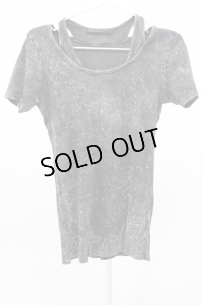 画像1: FUGA / Destructionムラ染めテレコTシャツ 44 ブラック T-25-12-10-010-FU-ts-YM-ZT (1)