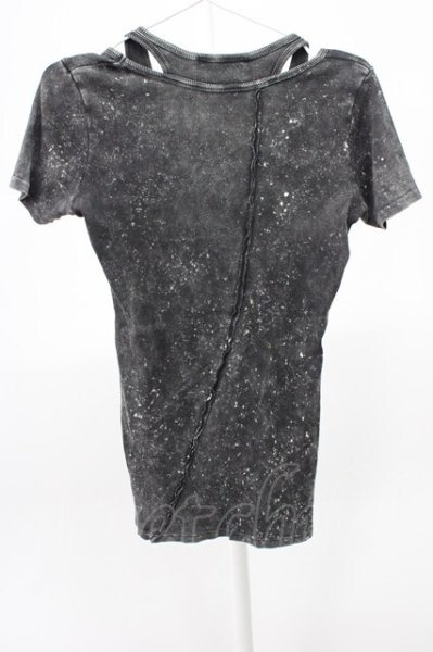 画像2: FUGA / Destructionムラ染めテレコTシャツ 44 ブラック T-25-12-10-010-FU-ts-YM-ZT (2)