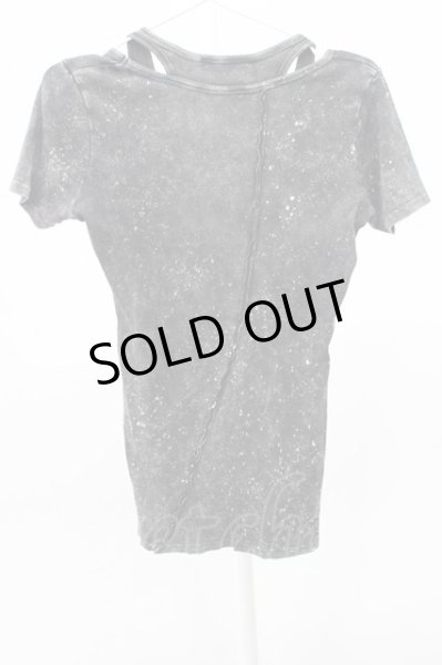 画像2: FUGA / Destructionムラ染めテレコTシャツ 44 ブラック T-25-12-10-010-FU-ts-YM-ZT (2)