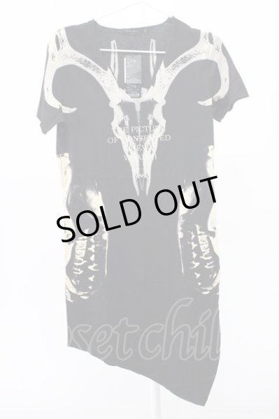 画像1: CIVARIZE / VarietyスカルプリントロングTシャツ 44 ブラック T-25-12-10-011-CI-ts-YM-ZT078 (1)