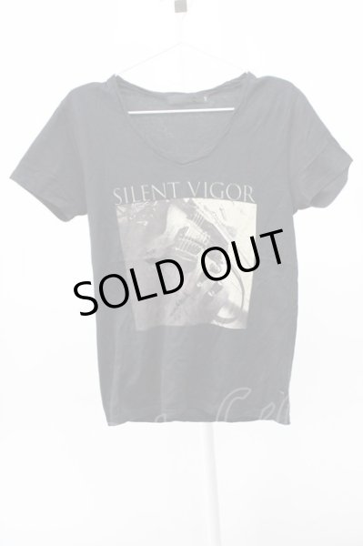 画像1: FUGA / SILENT VIGOR VネックTシャツ 46 ブラック T-25-12-10-013-FU-ts-YM-ZT (1)
