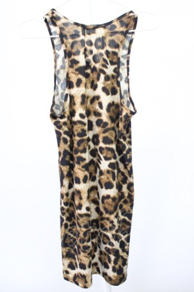 画像2: FUGA / スムースレオパードタンクトップ 44 ブラウン T-25-12-10-002-FU-to-YM-ZT (2)