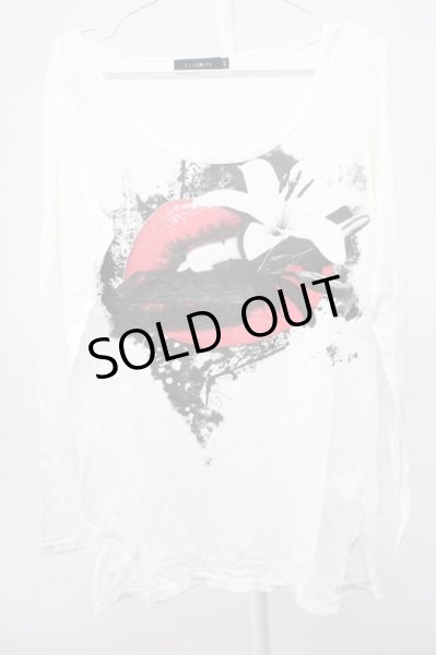 画像1: CIVARIZE / LIPプリントカットソー 44 ホワイト T-25-12-10-019-CI-to-YM-ZT (1)