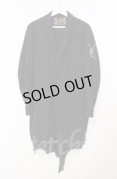 画像1: Roen / shawl collar gown（ショールカラーガウンジャケット） M ブラック T-25-12-11-001-Ro-ou-YM-ZT067 (1)