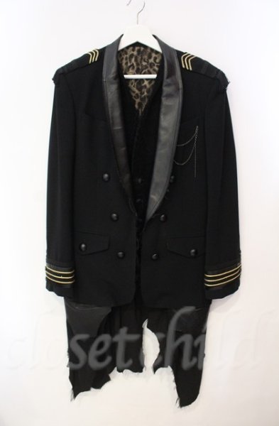画像1: Roen / NAPOLEON SKIRT JKT（ナポレオンスカートジャケット） 48 ブラック T-25-12-11-003-Ro-ou-YM-ZT1211M (1)