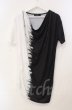 画像1: CIVARIZE / バイカラーチェーンドレープカットソー 46 ブラックｘホワイト T-25-12-11-038-CI-ts-YM-ZT1211M (1)
