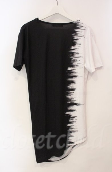 画像3: CIVARIZE / バイカラーチェーンドレープカットソー 46 ブラックｘホワイト T-25-12-11-038-CI-ts-YM-ZT1211M (3)