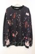 画像1: NO ID. BLACK / シャドウフラワーBIGプルオーバー 2 ブラックｘレッド T-25-12-11-039-NO-to-YM-ZT (1)