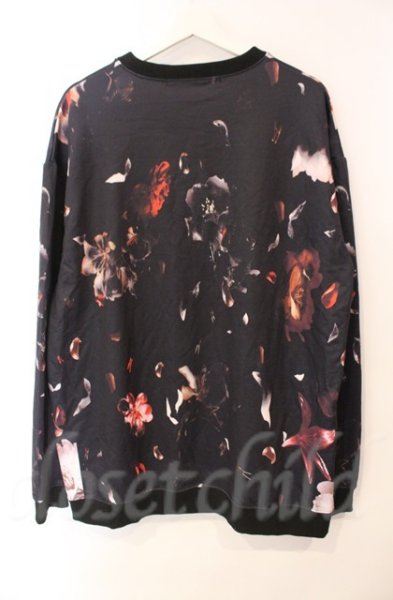 画像3: NO ID. BLACK / シャドウフラワーBIGプルオーバー 2 ブラックｘレッド T-25-12-11-039-NO-to-YM-ZT (3)