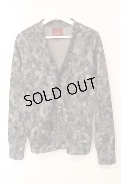 画像1: SEANA / ローズ総柄カーディガン L グレー（グリーン系） T-25-12-11-041-SE-to-YM-ZT335 (1)