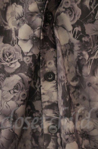 画像2: SEANA / ローズ総柄カーディガン L グレー（グリーン系） T-25-12-11-041-SE-to-YM-ZT (2)