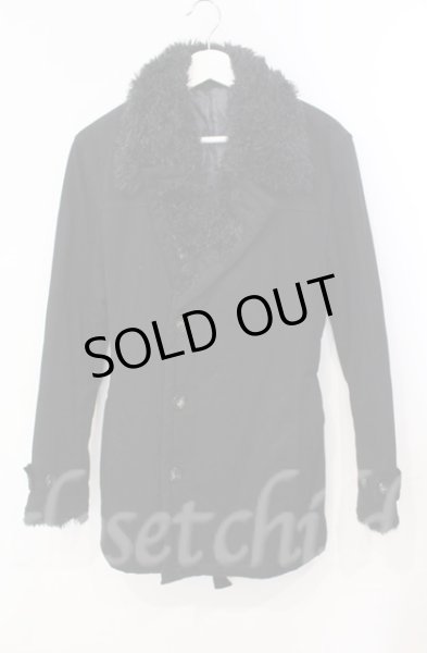 画像1: TORNADO MART / フェイクファーシングルコート M ブラック T-25-12-11-004-TO-ou-YM-ZT1211L (1)