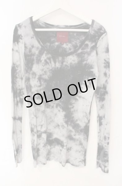 画像1: SEANA / アシンメトリーロング総柄カットソー L ブラック T-25-12-11-042-SE-to-YM-ZT1211M (1)