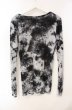 画像2: SEANA / アシンメトリーロング総柄カットソー L ブラック T-25-12-11-042-SE-to-YM-ZT1211M (2)