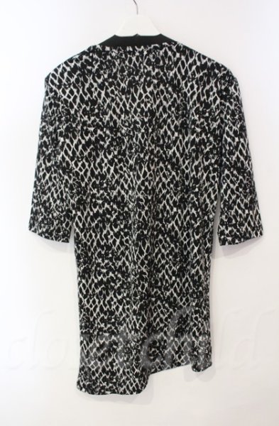 画像2: SEANA / パイソンドレープ五分袖スムースカットソー L ブラック T-25-12-11-043-SE-to-YM-ZT (2)