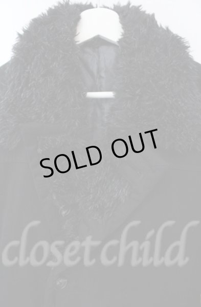 画像2: TORNADO MART / フェイクファーシングルコート M ブラック T-25-12-11-004-TO-ou-YM-ZT1211L (2)