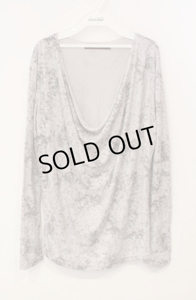 画像1: SEANA / ブリーチ総柄ドレープネックカットソー L グレー T-25-12-11-048-SE-to-YM-ZT1211M (1)