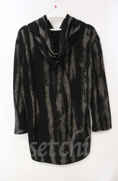 画像3: SEANA / ブリーチストライプ七分袖プルパーカー L ブラック T-25-12-11-049-SE-to-YM-ZT (3)