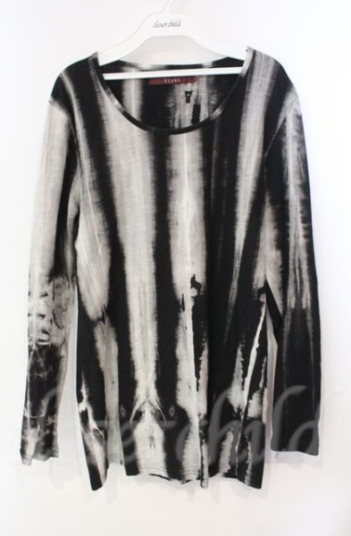 画像1: SEANA / ブリーチストライプUネックカットソー L ブラックｘグレー T-25-12-11-050-SE-to-YM-ZT (1)