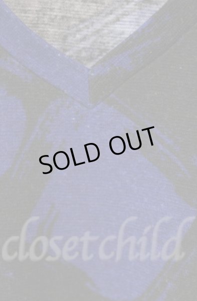 画像2: SEANA / 総柄ニットソー L ブルー T-25-12-11-052-SE-to-YM-ZT341 (2)