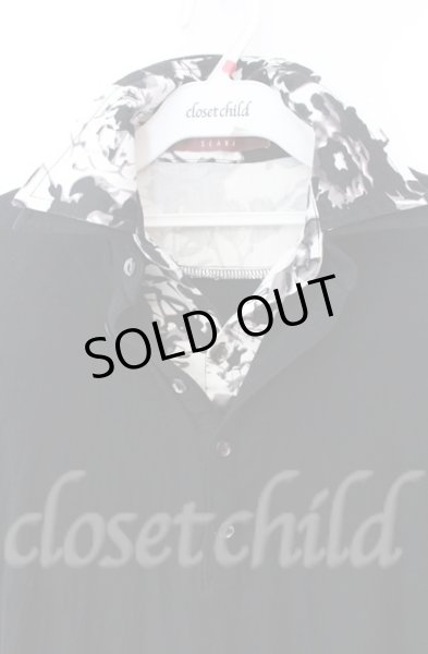 画像2: SEANA / レイヤードヘンリーネックロングカットソー L ブラックｘホワイト T-25-12-11-054-SE-to-YM-ZT1211M (2)