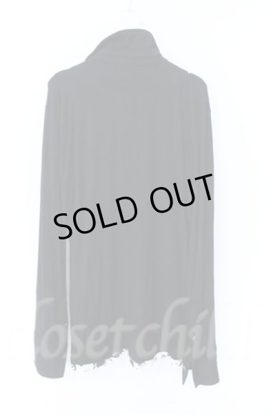 画像3: SEANA / レイヤードヘンリーネックロングカットソー L ブラックｘホワイト T-25-12-11-054-SE-to-YM-ZT1211M (3)