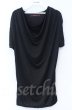 画像1: SEANA / ドレープネックスムースTシャツ L ブラック T-25-12-11-058-SE-ts-YM-ZT1211M (1)
