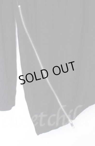 画像2: SEANA / 裾ZIPロングカットソー L ブラック T-25-12-11-059-SE-to-YM-ZT1211M (2)