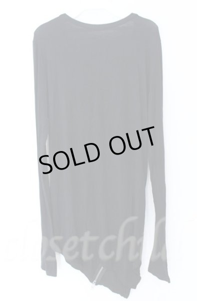 画像3: SEANA / 裾ZIPロングカットソー L ブラック T-25-12-11-059-SE-to-YM-ZT1211M (3)