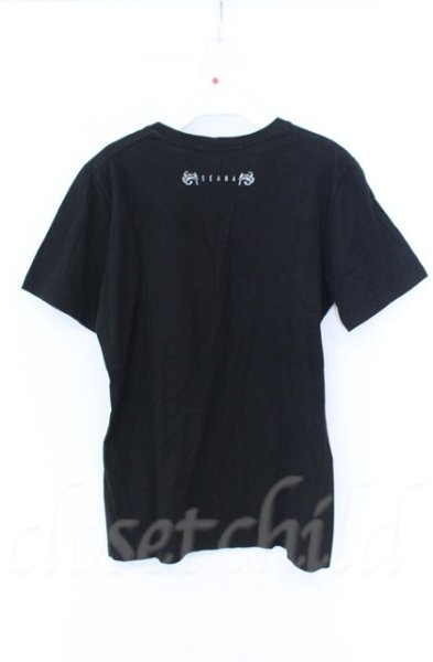 画像2: SEANA / ROCK BLESS YOU VネックTシャツ L ブラック T-25-12-11-060-SE-ts-YM-ZT (2)